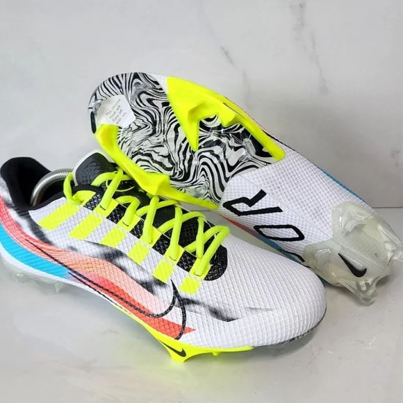 Nike Vapor Edge Speed 360 Football Cleats White Zebra Stripes sizes 8-11 Nike Vapor Edge Speed 360 Multi Zebra Stripes for Sale  main image 2